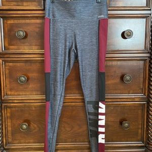 Grey Victoria’s Secret pink high waisted leggings